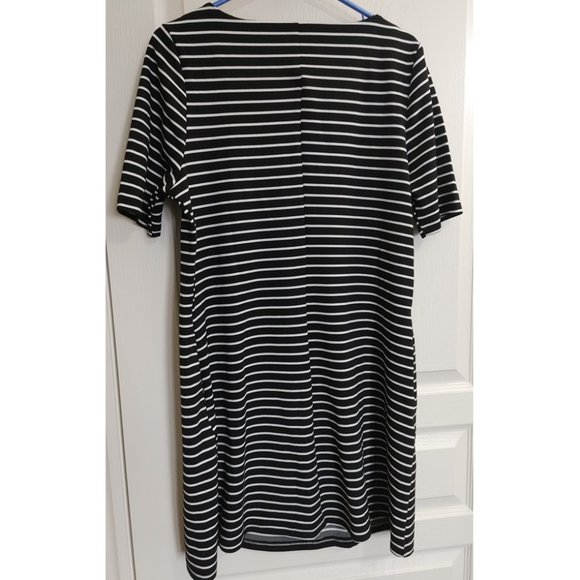 NWT PAPAYA STRIPES SHIFT DRESS with HIDDEN POCKETS (UK 16) - Picture 4 of 6
